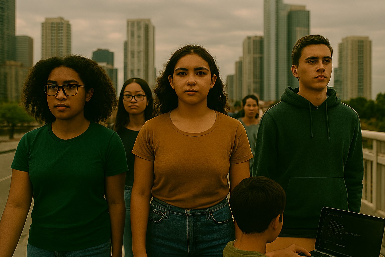 Un joven en un entorno urbano